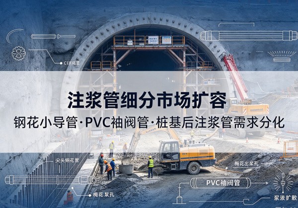 右江注浆管细分市场扩容，隧道钢花小导管、PVC 袖阀管、桩基后注浆管需求分化